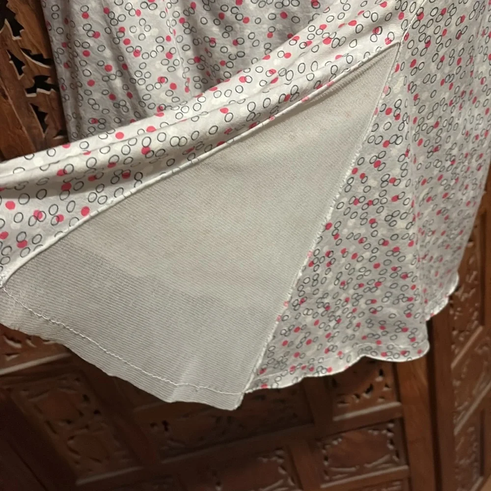 Free People Asymmetrical Knit Skirt with Accent Sheer Insert on Left Side - Picture 2 of 4
